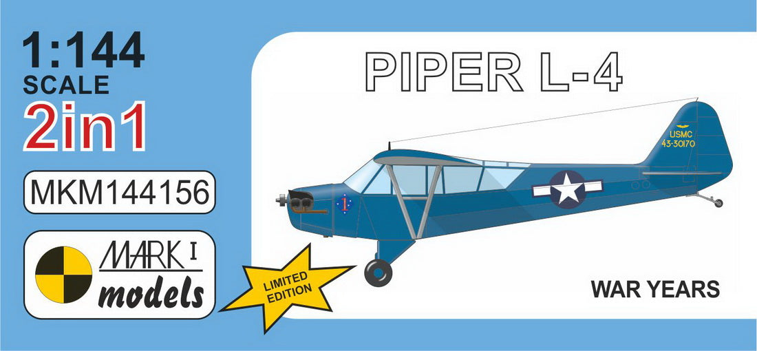 Mark I Models MKM144156 1:144 Piper L-4 'War Years'