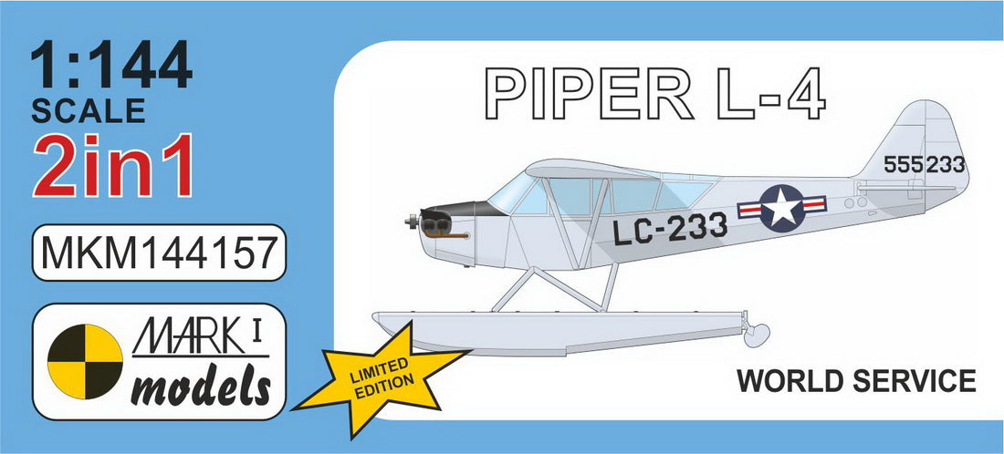 Mark I Models MKM144157 1:144 Piper L-4 'World Service'