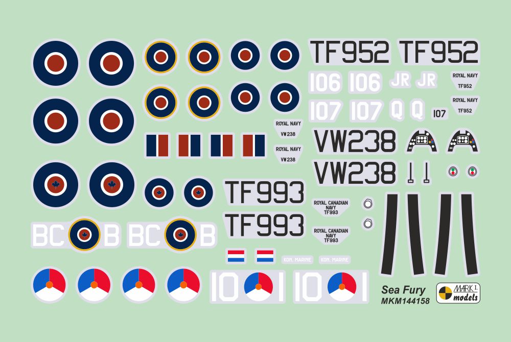 Mark I Models MKM144158 1:144 Hawker Sea Fury F.X/FB.11/F.50 'Early Schemes'
