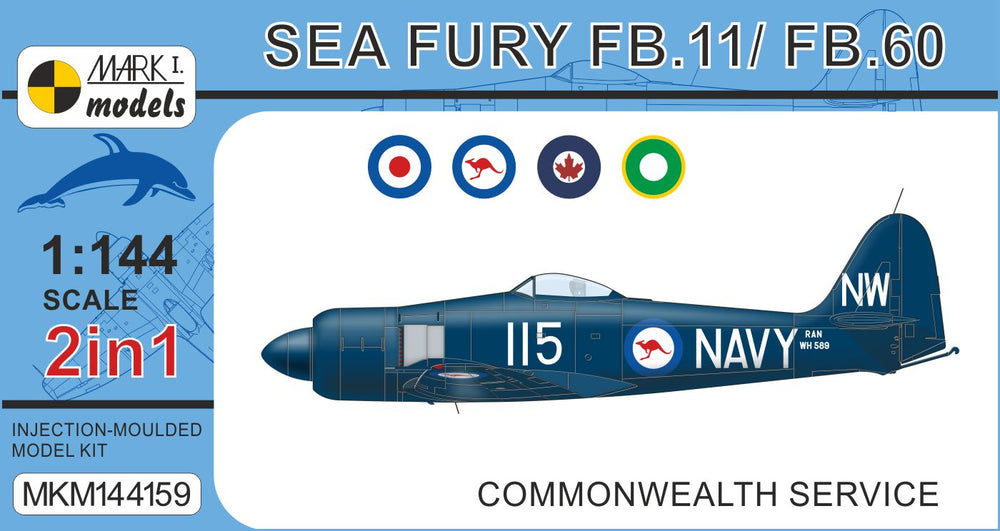 Mark I Models MKM144159 1:144 Hawker Sea Fury FB.11/FB.60 'Commonwealth Service'
