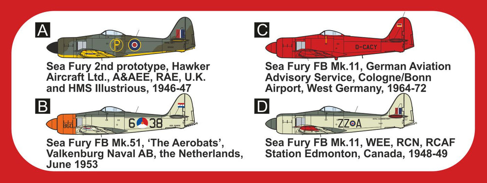 Mark I Models MKM144164 1:144 Hawker Sea Fury Special Schemes x 1 kit new mould