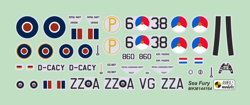 Mark I Models MKM144164 1:144 Hawker Sea Fury Special Schemes x 1 kit new mould