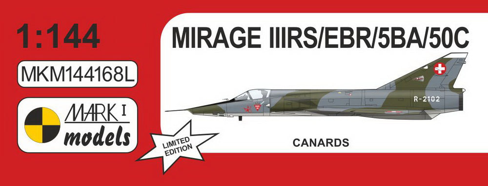 Mark I Models MKM144168L 1:144 Dassault_Mirage III & 5 'Canards' bagged