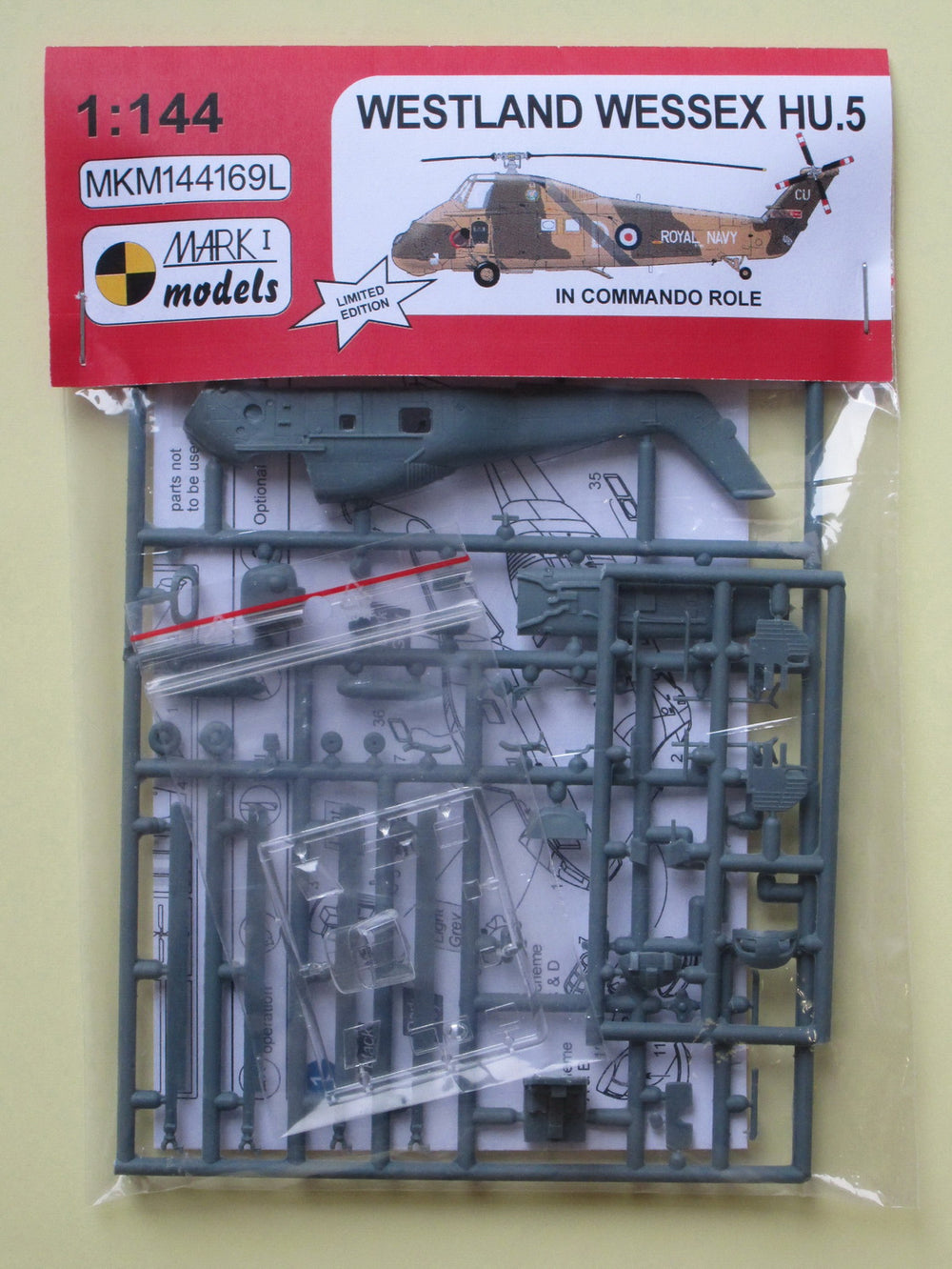 Mark I Models MKM144169L 1:144 Westland Wessex HU.5 'In Commando Role' bagged