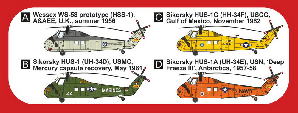 Mark I Models MKM144173L Sikorsky H-34 Special Service 1:144