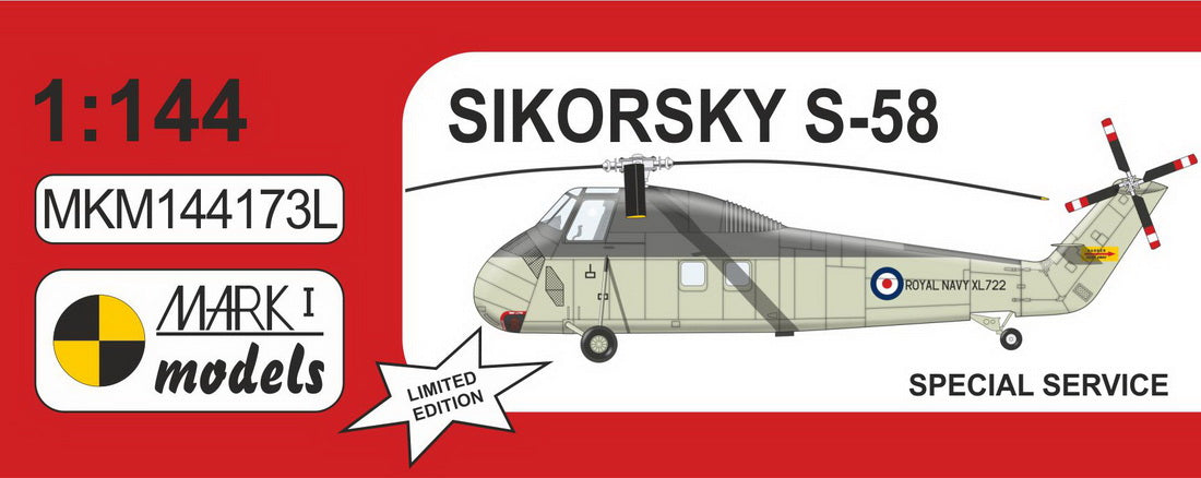 Mark I Models MKM144173L Sikorsky H-34 Special Service 1:144