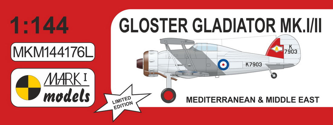 Mark I Models MKM144176L Gloster Gladiator Med/Mid East 1:144