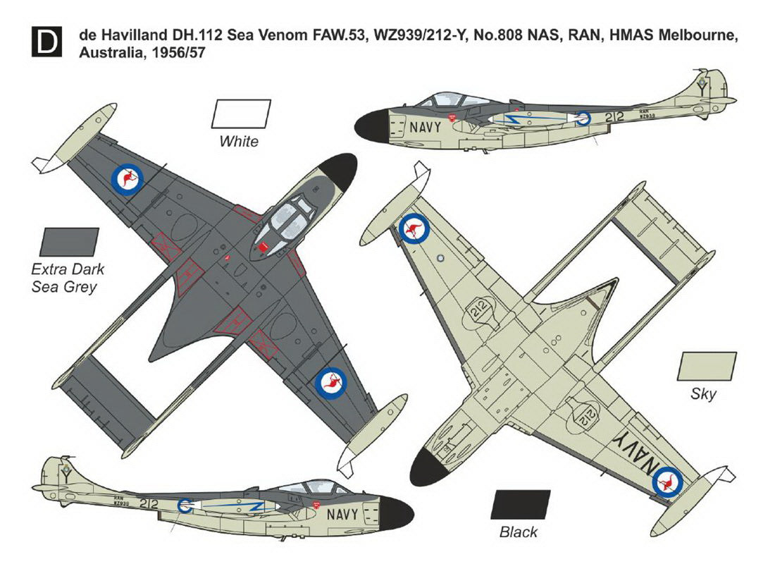 Mark I Models MKM144179 Sea Venom FAW.21/53 RN/RAN Service 1:144