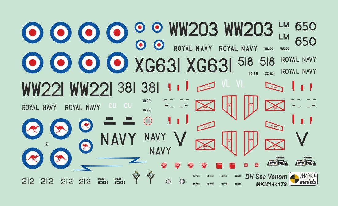 Mark I Models MKM144179 Sea Venom FAW.21/53 RN/RAN Service 1:144