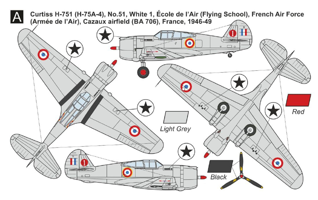 Mark I Models MKM144180 Curtiss H-751/75A-7 Mohawk IV 1:144