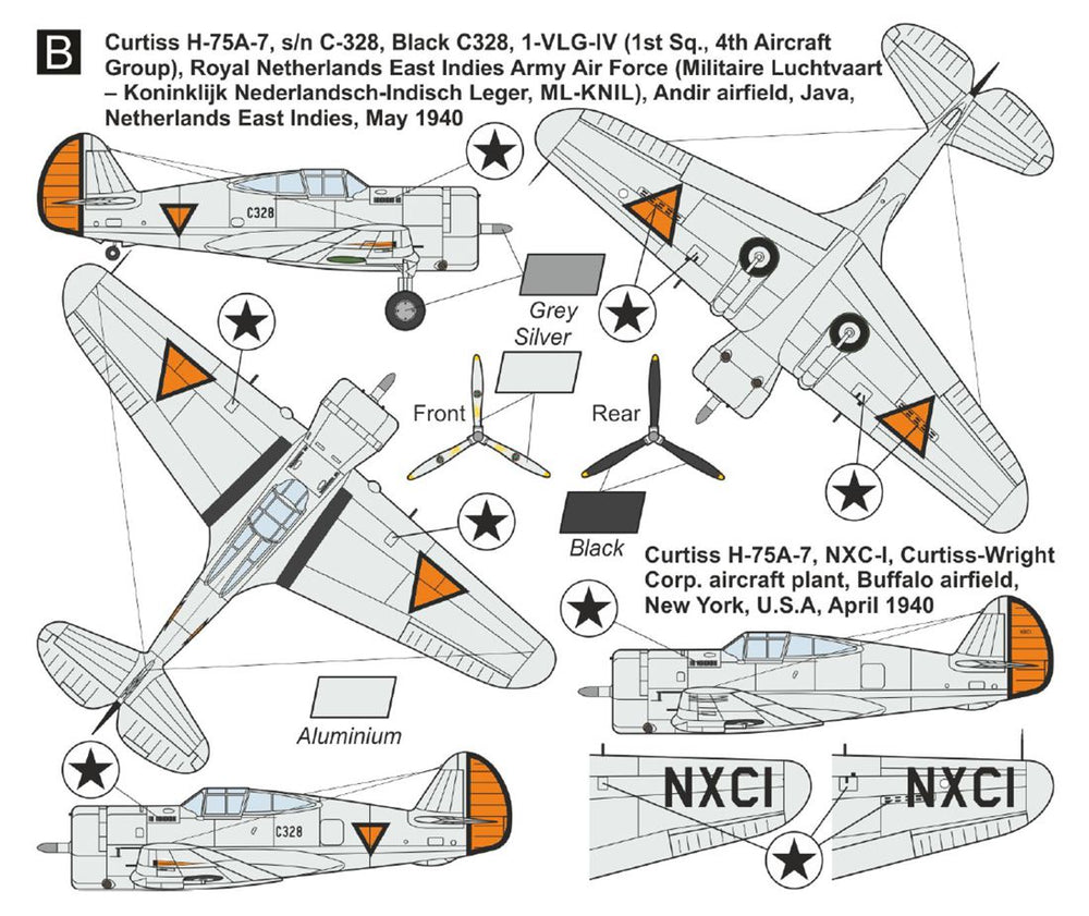 Mark I Models MKM144180 Curtiss H-751/75A-7 Mohawk IV 1:144