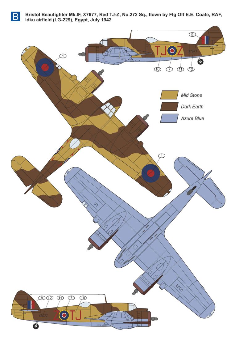 Mark I Models MKM144181 Bristol Beaufighter RAF Aces 1:144