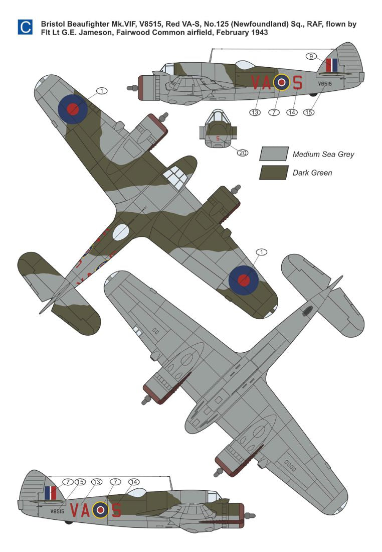 Mark I Models MKM144181 Bristol Beaufighter RAF Aces 1:144