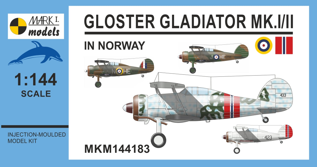 Mark I Models MKM144183 1:144 Gloster Gladiator Mk.I/II Norway Edition