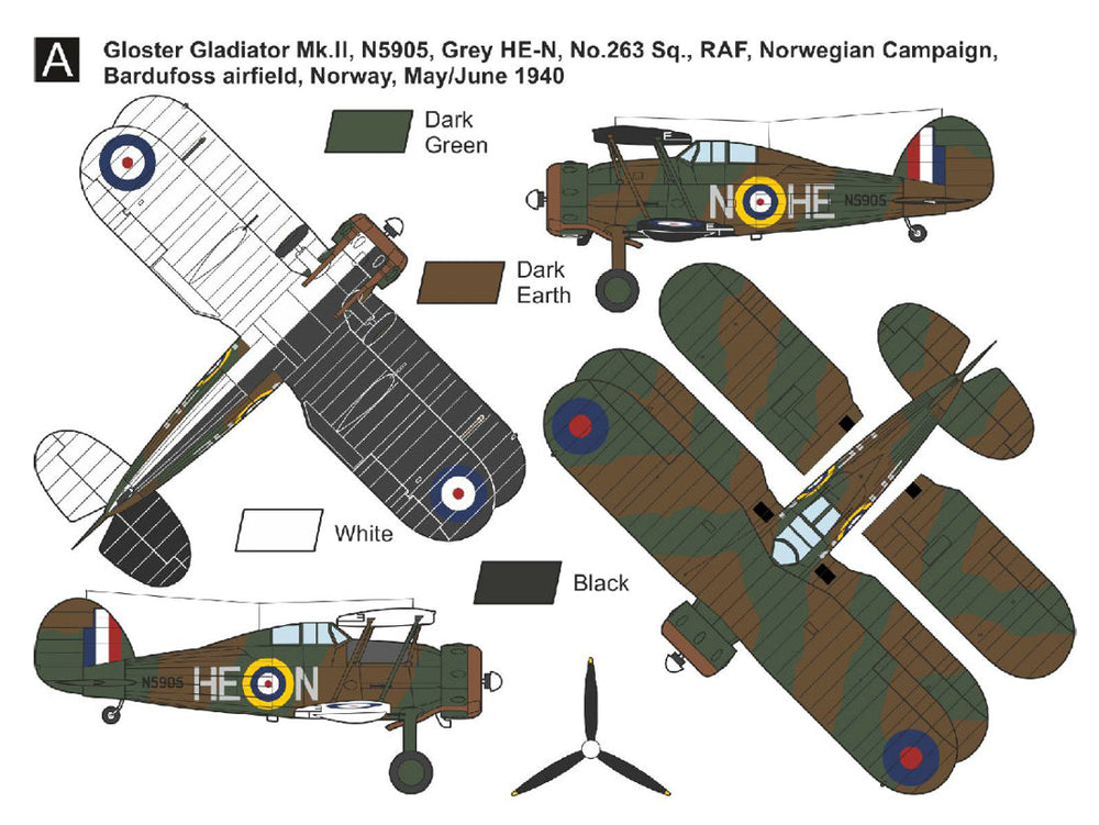 Mark I Models MKM144183 1:144 Gloster Gladiator Mk.I/II Norway Edition