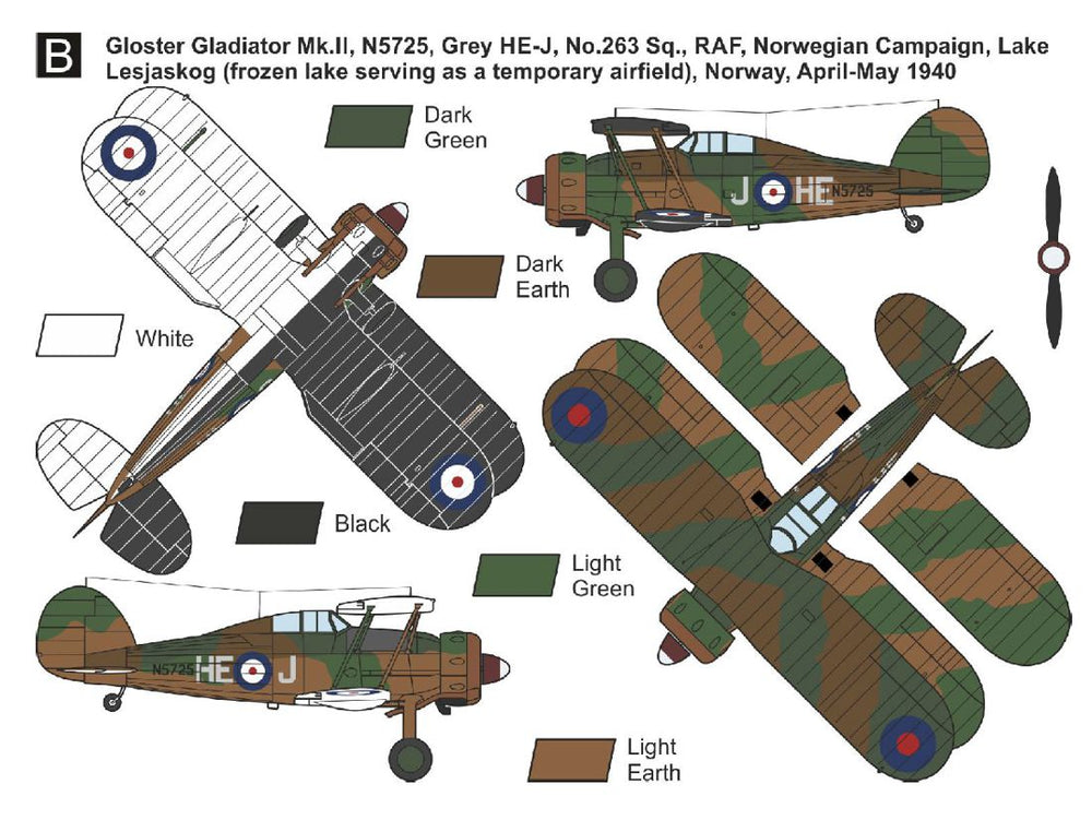 Mark I Models MKM144183 1:144 Gloster Gladiator Mk.I/II Norway Edition