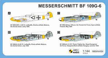 Mark I Models MKM144184 1:144 Messerschmitt Bf-109G-6 'Eastern Front' 2in1