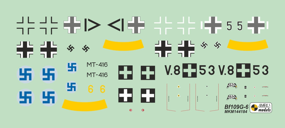 Mark I Models MKM144184 1:144 Messerschmitt Bf-109G-6 'Eastern Front' 2in1