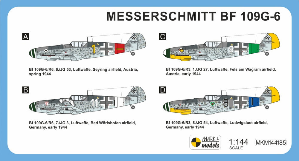 Mark I Models MKM144185 1:144 Messerschmitt Bf-109G-6 'Reich Defence'