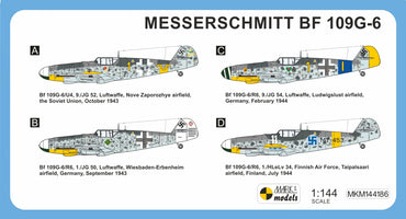 Mark I Models MKM144186 1:144 Messerschmitt Bf-109G-6 'Fighter Aces' 2in1