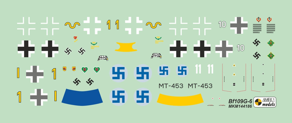 Mark I Models MKM144186 1:144 Messerschmitt Bf-109G-6 'Fighter Aces' 2in1