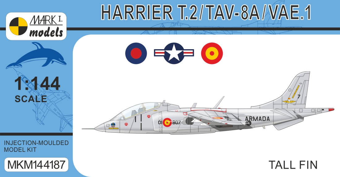 Mark I Models MKM144187 Harrier T.2/TAV-8A/S Tall Fin 1:144