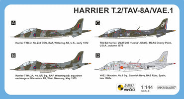 Mark I Models MKM144187 Harrier T.2/TAV-8A/S Tall Fin 1:144