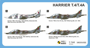 Mark I Models MKM144188 Harrier T.4/4A At Home & Europe 1:144