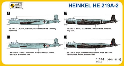 Mark I Models MKM14419 Heinkel He-219A-2 Night Hunter 1:144