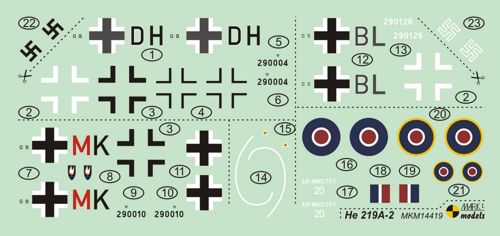 Mark I Models MKM14419 Heinkel He-219A-2 Night Hunter 1:144