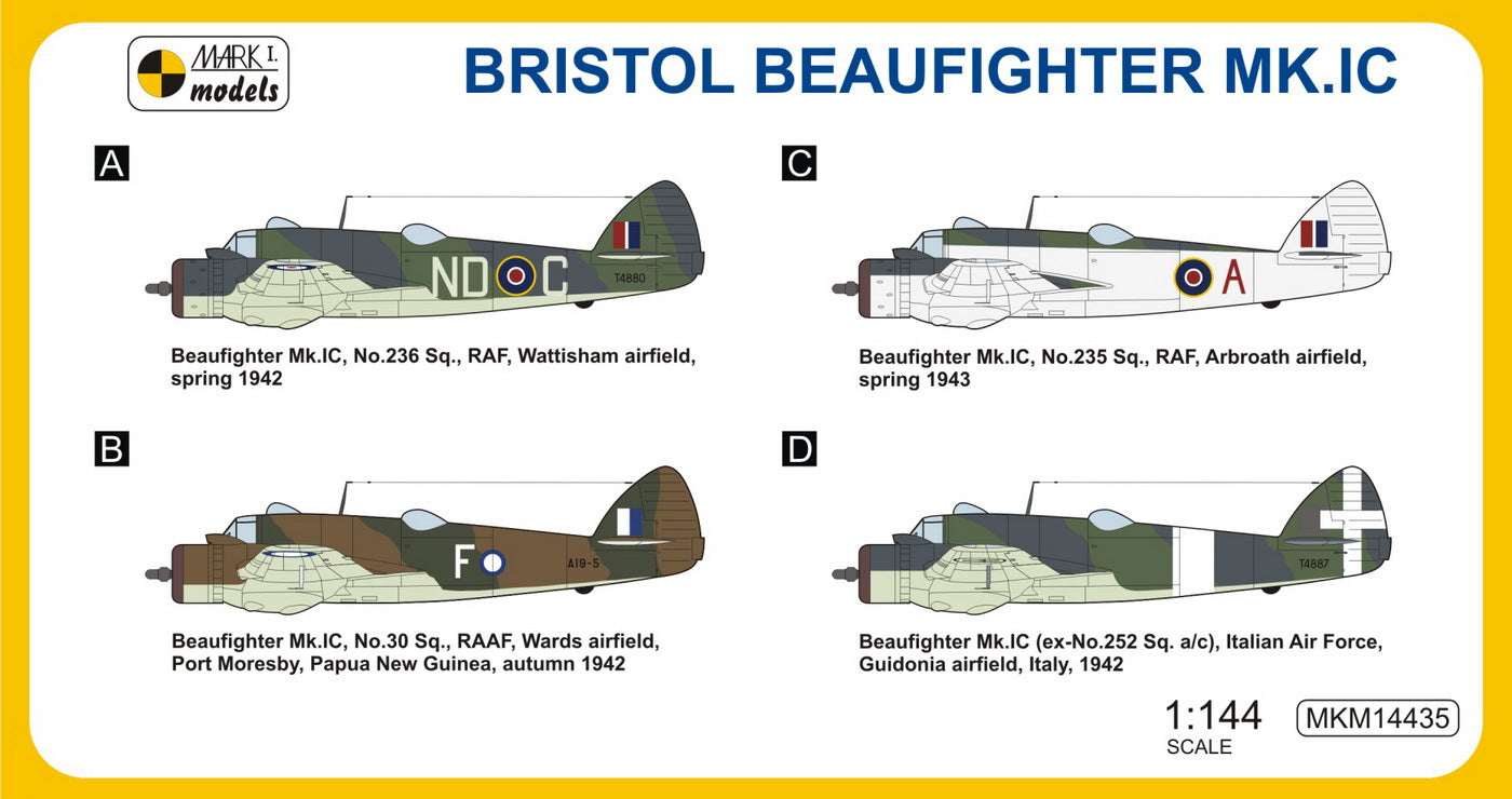 Mark I Models MKM14435 Beaufighter Mk.IC Coastal Patrol 1:144