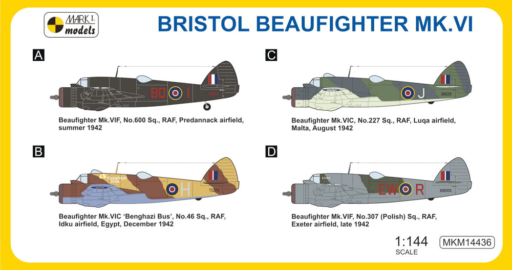 Mark I Models MKM14436 Beaufighter Mk.VIF/C Formidable 1:144