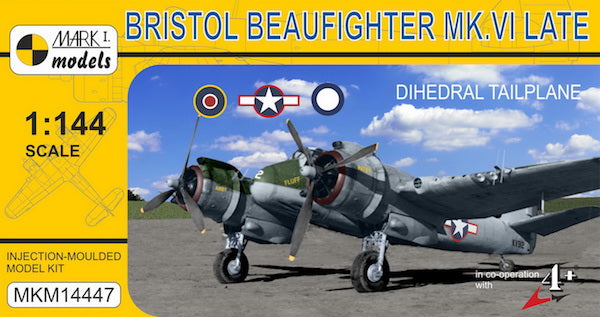 Mark I Models MKM14447 1:144 Bristol Beaufighter Mk.VI Late 'Dihedral Tailplane'