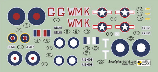 Mark I Models MKM14447 1:144 Bristol Beaufighter Mk.VI Late 'Dihedral Tailplane'