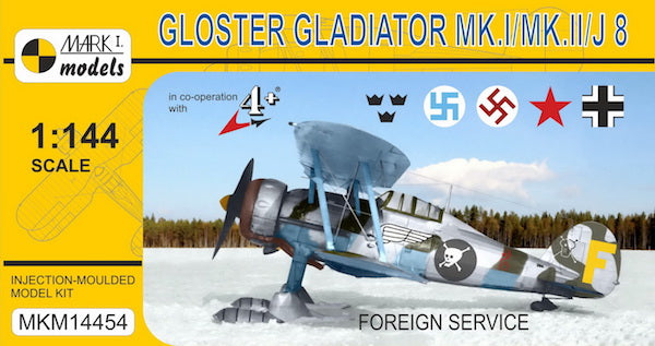 Mark I Models MKM14454 1:144 Gloster Gladiator Mk.I/Mk.II/J8 Foreign Service