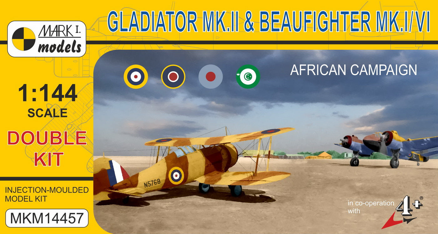 Mark I Models MKM14457 Gladiator & Beaufighter N. Africa 1:144