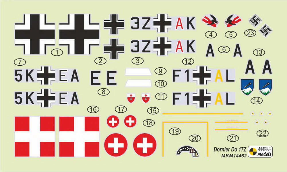 Mark I Models MKM14462 Dornier Do-17Z-2/3 Western Front 1:144