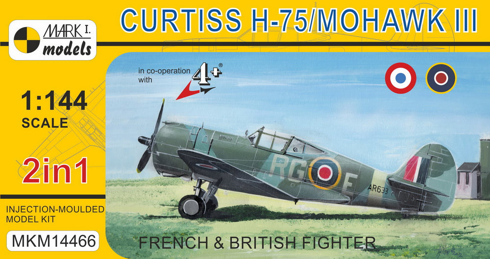 Mark I Models MKM14466 1:144 Curtiss H-75/Mohawk III 'French & British Fighter'