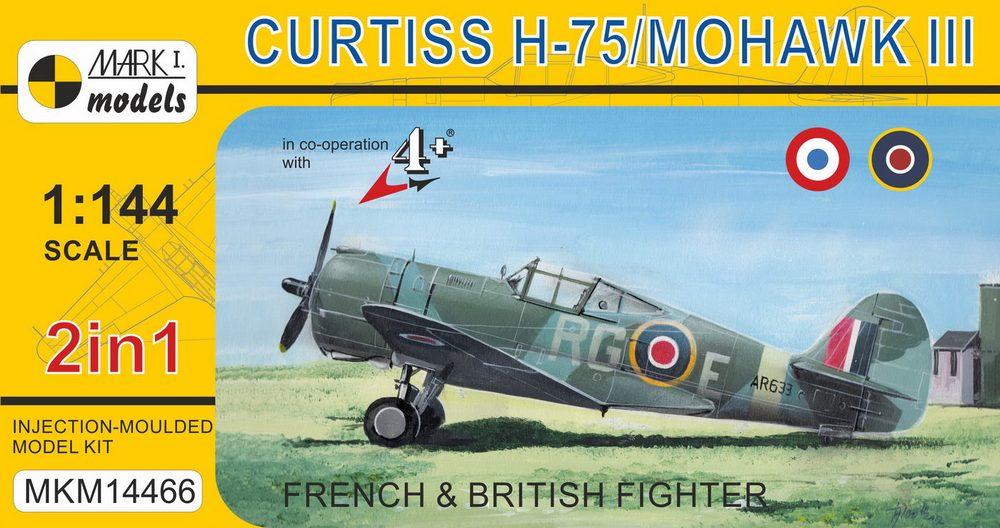 Mark I Models MKM14466 1:144 Curtiss H-75/Mohawk III 'French & British Fighter'