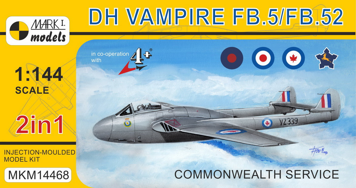 Mark I Models MKM14468 1:144 de Havilland Vampire FB.5/FB.52 Commonwealth