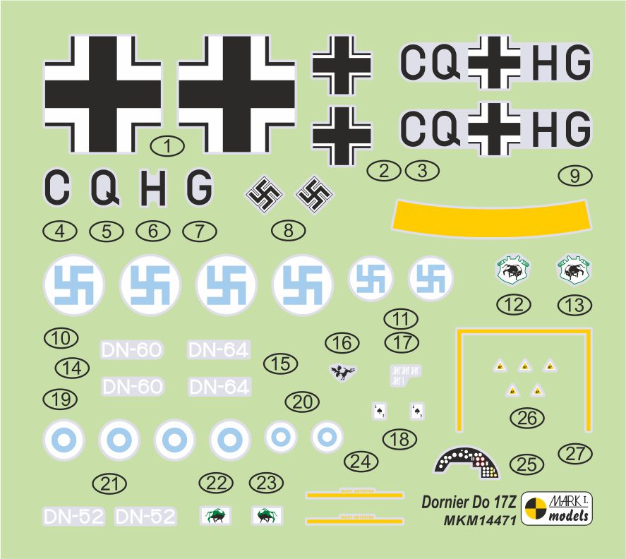 Mark I Models MKM14471 Dornier Do-17Z-2/3 Finland Service 1:144