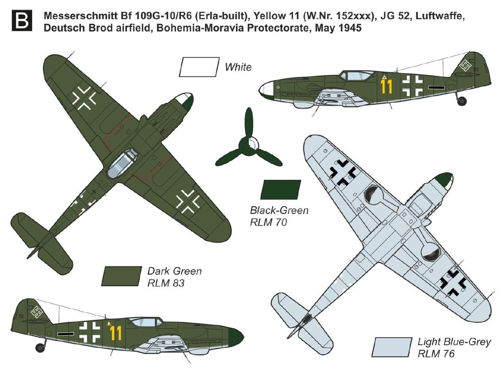 Mark I Models MKM14472N 1:144 Messerschmitt Bf-109G-10 'Late Gustav'