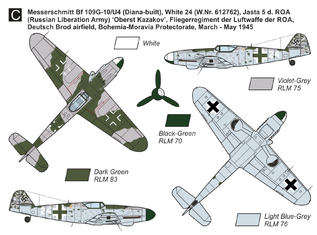 Mark I Models MKM14472N 1:144 Messerschmitt Bf-109G-10 'Late Gustav'