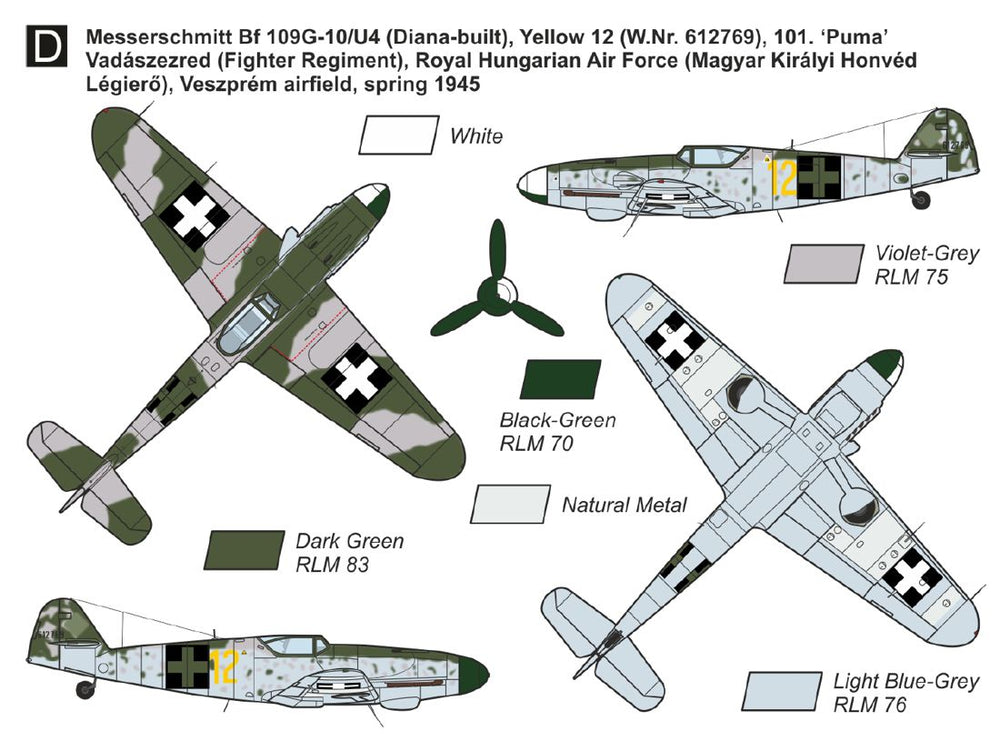 Mark I Models MKM14472N 1:144 Messerschmitt Bf-109G-10 'Late Gustav'