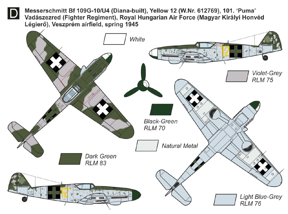 Mark I Models MKM14472N 1:144 Messerschmitt Bf-109G-10 'Late Gustav'
