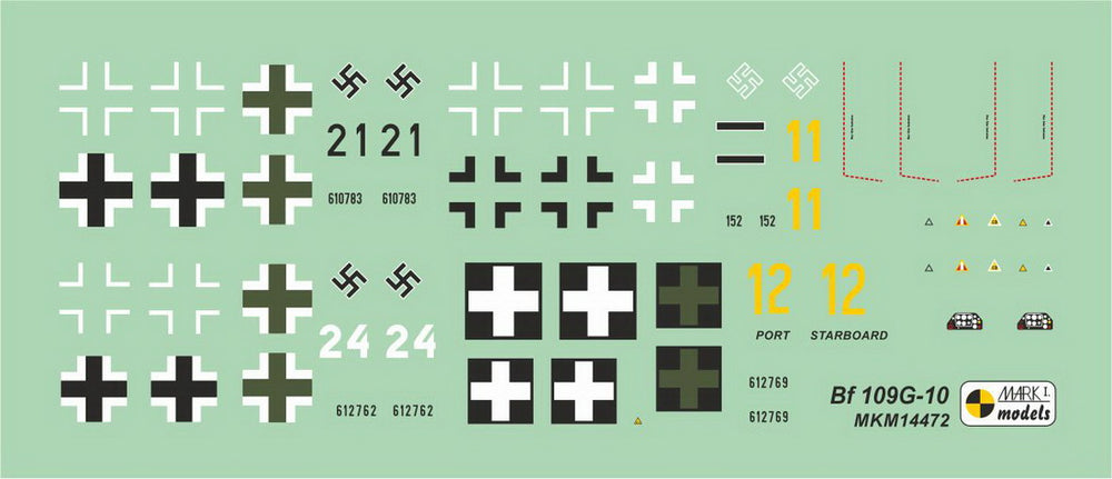 Mark I Models MKM14472N 1:144 Messerschmitt Bf-109G-10 'Late Gustav'