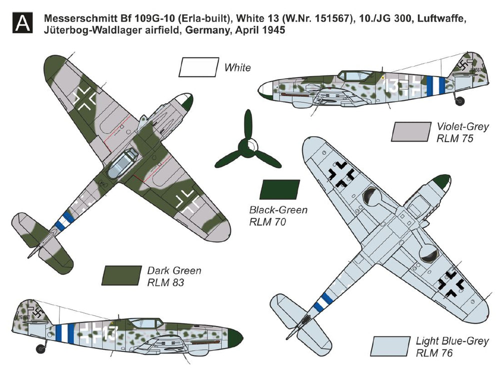 Mark I Models MKM14473N Bf-109G-10/Avia C-10 (2in1) 1:144
