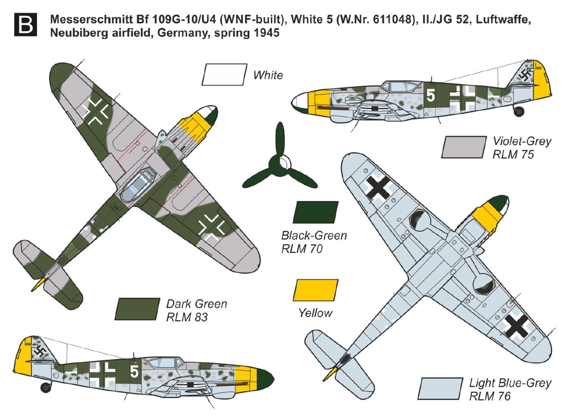 Mark I Models MKM14473N Bf-109G-10/Avia C-10 (2in1) 1:144