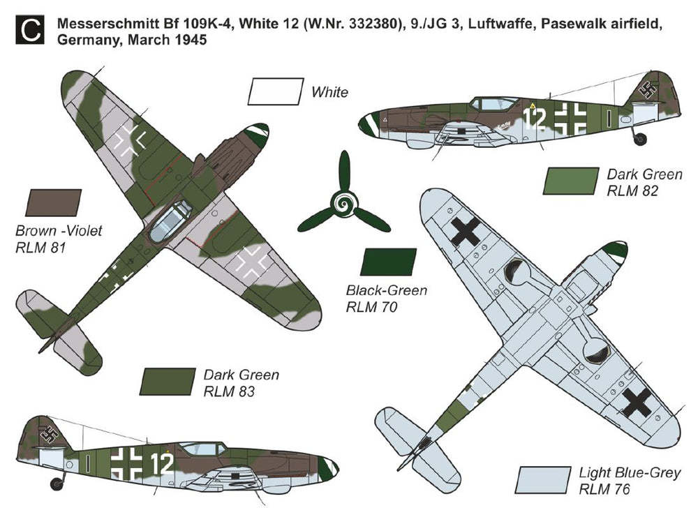 Mark I Models MKM14474N 1:144 Messerschmitt Bf-109K-4 'Kurfurst'