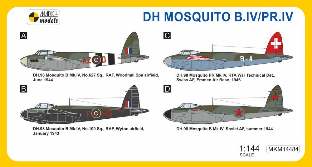 Mark I Models MKM14484 1:144 de Havilland Mosquito B.IV/PR.IV 'Swift Warrior'
